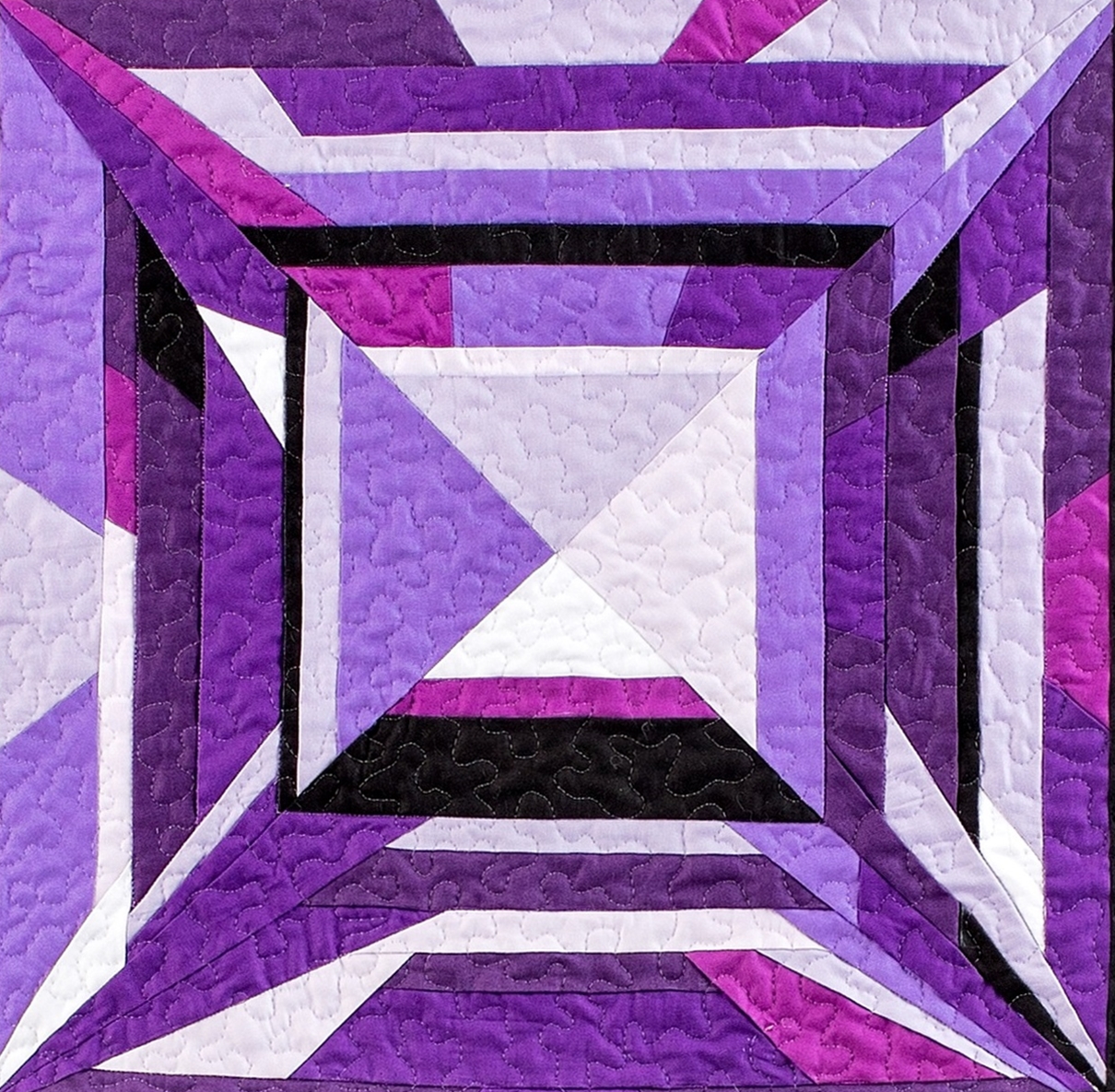 MJ Kinman quilt pattern 17 x 17 block AMETHYST ~ February BIRTHSTONE block of the month quilt pattern foundation piecing quilt pattern