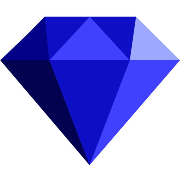 Simple Diamond Side View Sapphire jpg