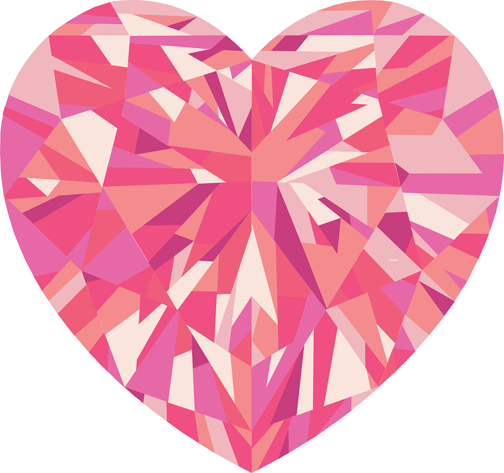 Heart Diamond 46 inches Padparadscha No Background resized