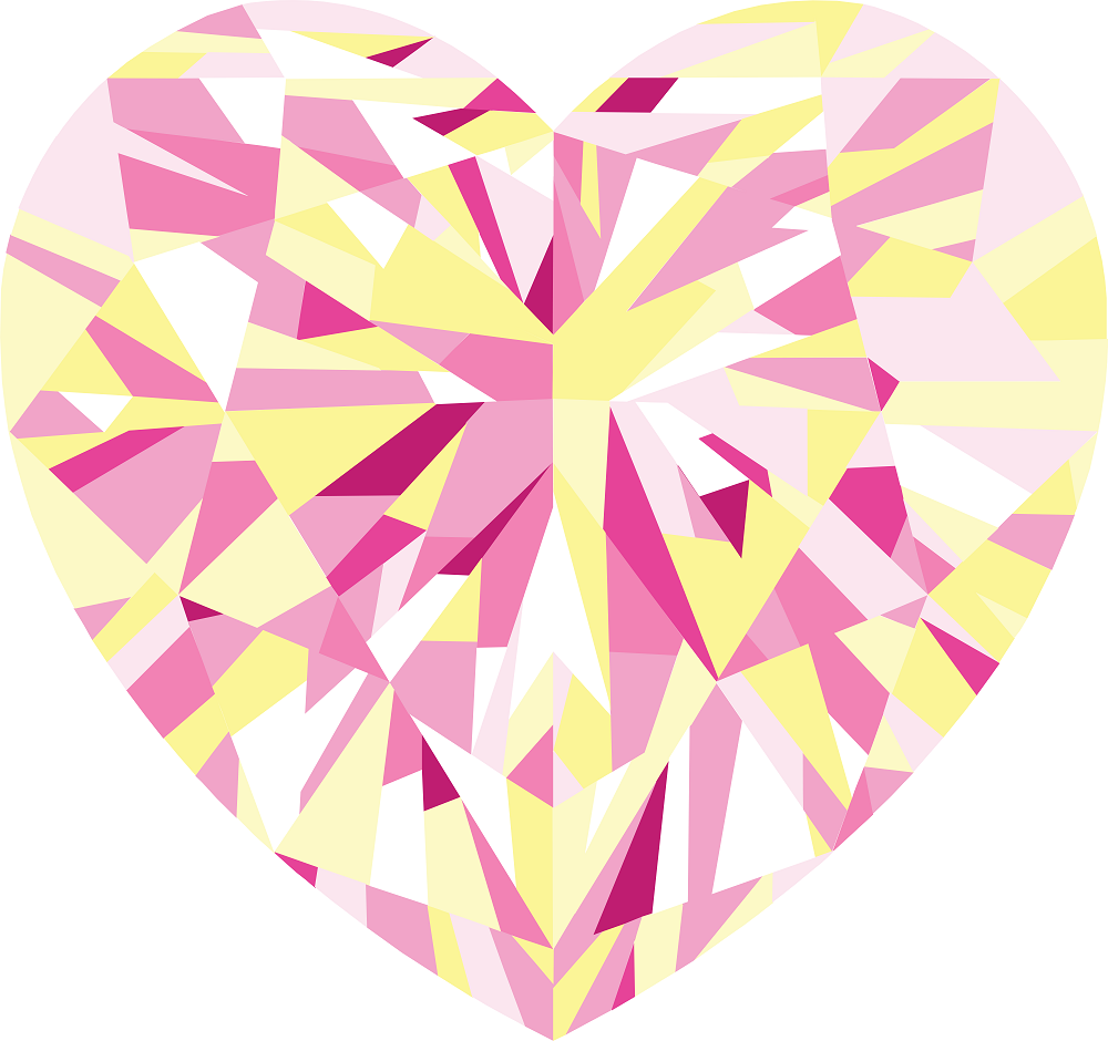 Heart Diamond 46 inches Pink Yellow Bi Color Tourmaline resized